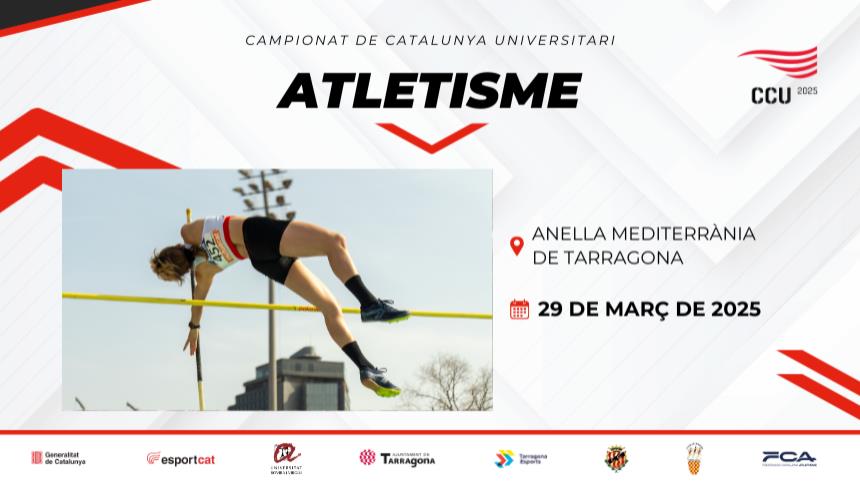 Tot a punt per al Campionat de Catalunya Universitari d'Atletisme 2025